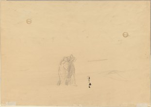 Figures in a Landscape (verso), c. 1919. Creator: Jean Louis Forain (French, 1852-1931).