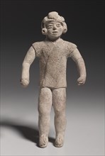 Figurine Holding A Ball(?), Xochipala style (1500-500 BC). Creator: Unknown.