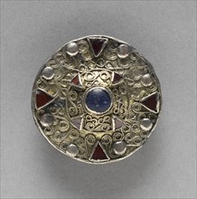 Filigree Disk Brooch with Central Boss, late 600s. Creator: Unknown.