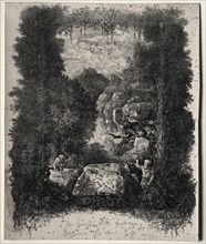 First Frontispiece for Fables and Fairy-Tales by Thierry-Faletans, 1868. Creator: Rodolphe Bresdin (French, 1822-1885).