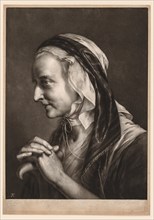 First Series of Life-Sized Heads: Mrs. Frye, 1760. Creator: Thomas Frye (British, 1710-1762).