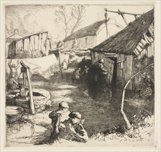 Fishermen's Quarters (Saint-Jean-de-Monts), 1915. Creator: Auguste Louis Lepère (French, 1849-1918).