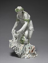 Fisherwoman, c. 1765. Creator: Ludwigsburg Porcelain Factory (German); Johann Christian Wilhelm Beyer (German, 1725-1806).