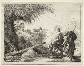 Flight into Egypt: The Holy Family and the Palm Tree. Creator: Giovanni Domenico Tiepolo (Italian, 1727-1804).