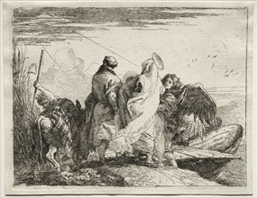 Flight into Egypt: The Holy Family Leaving the Shore. Creator: Giovanni Domenico Tiepolo (Italian, 1727-1804).
