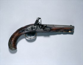 Flintlock Pistol, c. 1750. Creator: Johann Andreas Kuchenreuter (German, 1716-1795).