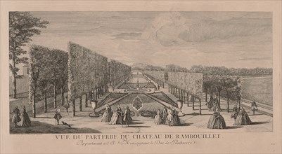 Flower Garden of Chateau Rambouillet. Creator: Jacques Rigaud (French, 1681-1754).