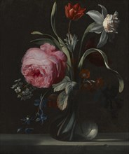 Flowers in a Vase, c. 1669. Creator: Simon Verelst (Dutch, 1644-1721).