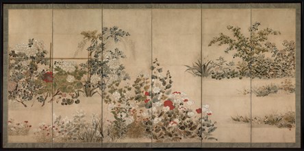 Flowers of the Four Seasons, mid-1600s. Creator: Kitagawa S?setsu (Japanese, active 1639-50).