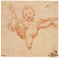 Flying Cupid, c. 1602. Creator: Annibale Carracci (Italian, c. 1560-1609), follower of.