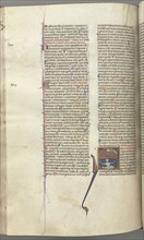 Fol. 224v, Psalm 68, historiated initial S, David in the water appealing to God above, c. 1275-1300. Creator: Unknown.