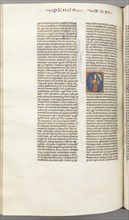 Fol. 361v, Habbakuk, historiated initial O, Habbakuk holding a basket and two stones..., c. 1275-130 Creator: Unknown.