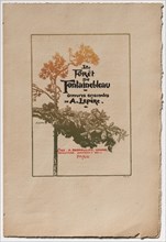 Fontainebleau Forest: Ad for "Fontainebleau Forest" (La Forêt de Fontainebleau), 1890. Creator: Auguste Louis Lepère (French, 1849-1918); A. Desmoulins, Published in Revue Illustrée, 1887-90.