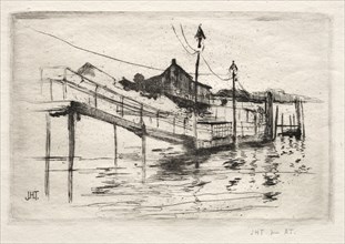Footbridge, Bridgeport, Connecticut. Creator: John Henry Twachtman (American, 1853-1902).
