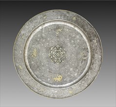 Footed Platter with Design of Mythical Beasts amid Grapevines, 700s. Creator: Unknown.