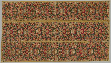 Four Borders from a Bedspread, 1700s. Creator: Unknown.