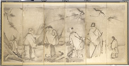 Four Elders of Mt. Shang, 1600s. Creator: Kano Tan?y? (Japanese, 1602-1674).