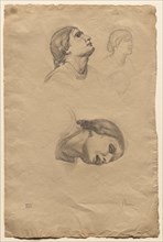 Four Studies of the Head of a Young Italian Woman, 1856. Creator: Edgar Degas (French, 1834-1917).