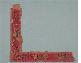 Fragment from a Child's Tunic: Right Corner Band, 600s - 700s. Creator: Unknown.
