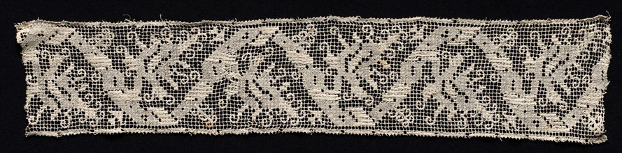 Fragment of a Band with Winding Design and Tendrils, 16th century. Creator: Unknown.