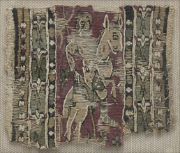 Fragment of a Clavus with Man on Horseback, 700s. Creator: Unknown.