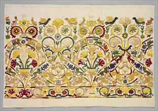 Fragment of a Skirt Border, 1700s - 1800s. Creator: Unknown.