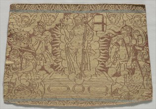 Fragment of Band Showing Resurrection, 1500s. Creator: Unknown.