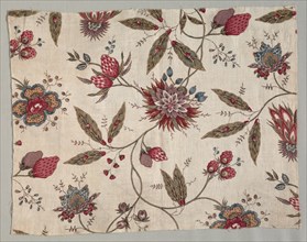 Fragment of Block Printed Cotton, c. 1785. Creator: Unknown.
