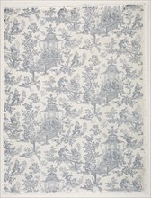 Fragment of Woodblock Printed Cotton, c. 1770. Creator: Unknown.