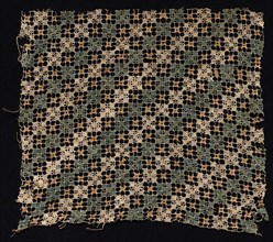 Fragment with Repeated Square Pattern, 1500s-1600s. Creator: Unknown.