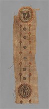 Fragment with Two Roundels and a Band, 600s - 700s. Creator: Unknown.