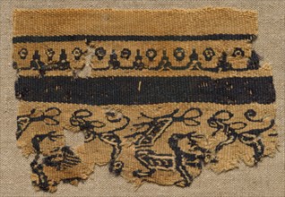 Fragment, with Part of a Clavus, from a Tunic, 400s - 600s. Creator: Unknown.