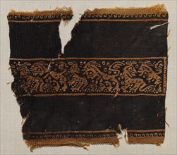 Fragment, with Part of a Clavus, from a Tunic, 700s - 800s. Creator: Unknown.