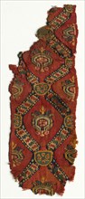 Fragmentary Ornament from a Tunic with Lozenges and Medallions, mid 700s - mid 800s. Creator: Unknown.