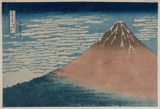 Fuji in Clear Weather (from the series Thirty-six Views of Mt. Fuji), early 1830s. Creator: Katsushika Hokusai (Japanese, 1760-1849).