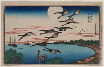 Full Moon over Takanawa, from the series Famous Places in the Eastern Capital, c. 1831. Creator: Ando Hiroshige (Japanese, 1797-1858).