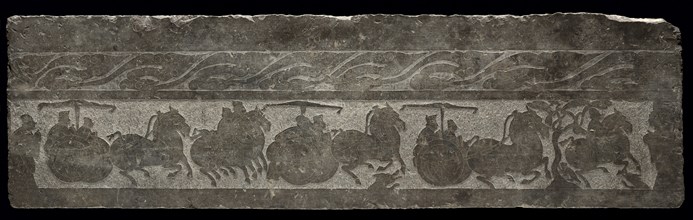 Funerary Relief with Chariot Procession, 2nd Century. Creator: Unknown.