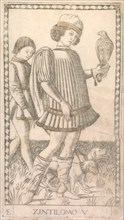 Gentleman (from the Tarocchi series E: Conditions of Man, #5), c. 1465. Creator: Master of the E-Series Tarocchi (Italian, 15th century).
