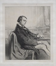 Gentlemen of the Press: Théodore de Banville, 1853. Creator: Paul Gavarni (French, 1804-1866).
