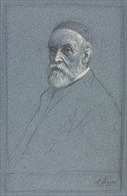 George Frederick Watts, R.A., c. 1877-1878. Creator: Alphonse Legros (French, 1837-1911).