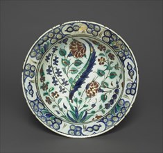 Gilded Dish with Flowers and Leaves, c. 1590. Creator: Unknown.
