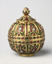 Globular-Shaped Box Decorated with Gems, 18th Century. Creator: Unknown.