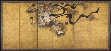 God of Thunder (Raijin), mid-1600s. Creator: Tawaraya S?tatsu (Japanese, died c. 1640), workshop of.