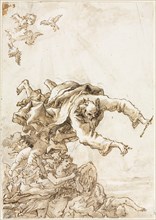 God the Father with Angels and Cherubs, 1758 or after. Creator: Giovanni Domenico Tiepolo (Italian, 1727-1804).