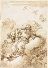 God the Father with Symbol of the Trinity, 1758 or after. Creator: Giovanni Domenico Tiepolo (Italian, 1727-1804).