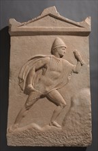 Grave Stele of a Warrior, c. 390 BC. Creator: Unknown.