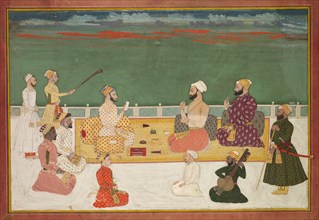 Group Portrait of Rajas Surrounded by the Courtly Retinue, c. 1700-20. Creator: Unknown.