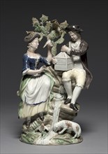 Group with Birdcage, c. 1770. Creator: Staffordshire Factory (British); John Voyez (French).