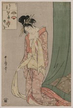Hanaogi of Ogiya from the series Picture Puzzles, c. 1797. Creator: Kitagawa Utamaro (Japanese, 1753?-1806).
