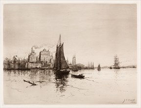 Harbor Scene, 1884. Creator: James Craig Nicoll (American, 1847-1918).